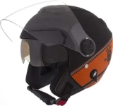 Pro Tork Capacete New Atomic Skull RideRosa Hd Fosco 60 Preto/Laranja