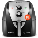 Fritadeira Sem Óleo Air Fryer 8L, Mondial, Preto/Inox, 1900W, 110V – AFN-80-BI