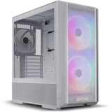Gabinete Gamer Lancool 216 RGB Branco com 2 Fan Argb 160mm Frontal E 1 Fan PWM de 140mm Traseira