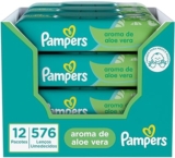 Pampers Lenços Umedecidos Aroma de Aloe Vera 576 Unidades