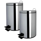 Kit com 2 Lixeiras Inox 5 Litros – Just Home Collection