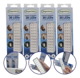 4 Luminária Luz De Emergência 30 Leds Segurimax Super Slim