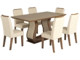 Mesa de Jantar 6 Cadeiras 6 Lugares Retangular